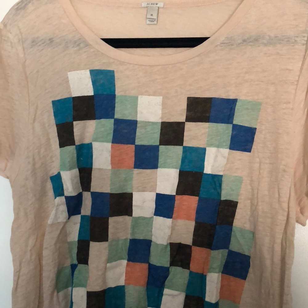 J. Crew linen graphic tee